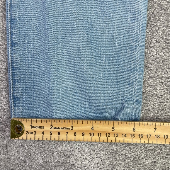 Madewell Jeans Women’s 26 Blue Slim Crop BoyJean High Rise Light Wash Ripped - Picture 12 of 13